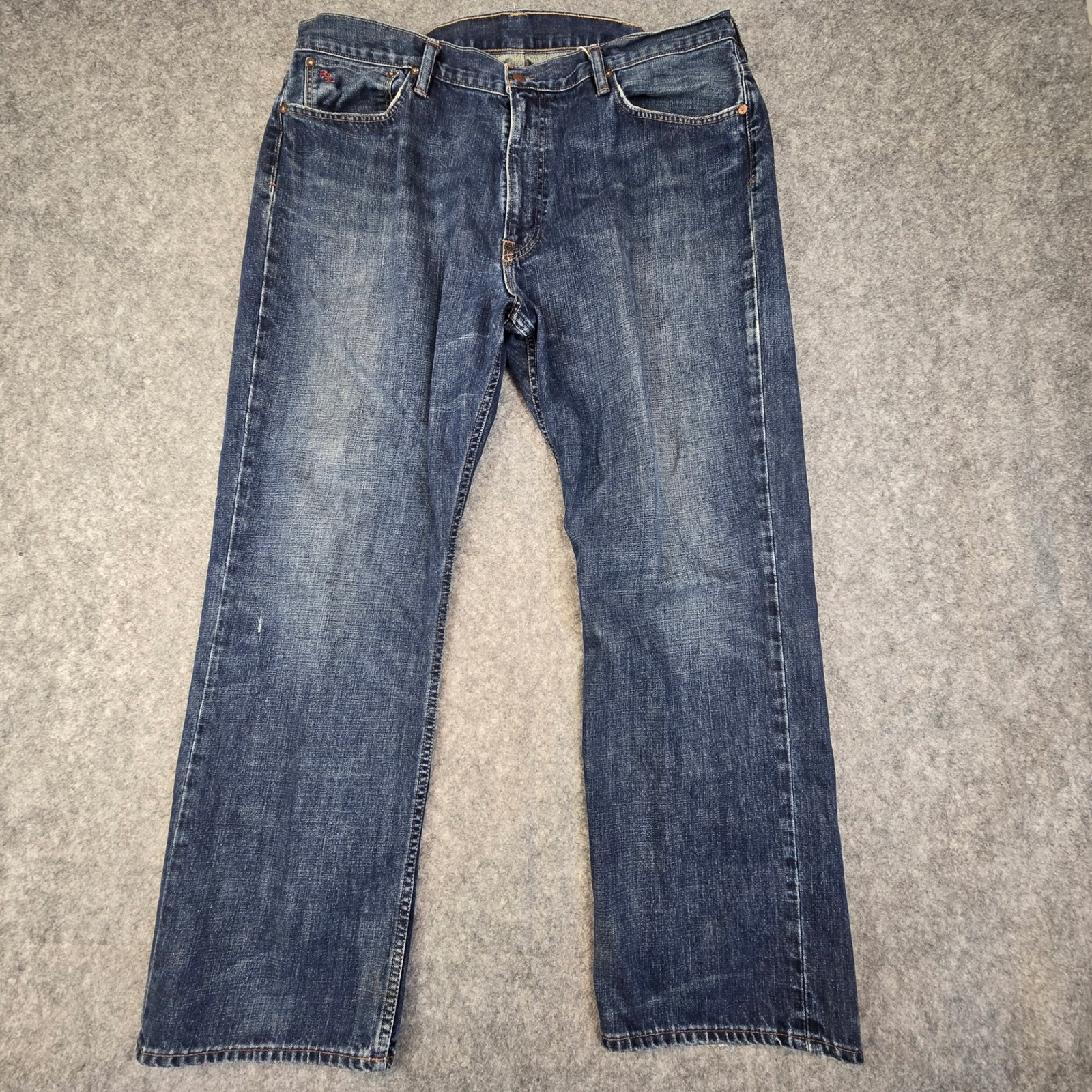 Polo Ralph Lauren Mens 40x30 Morningside Vintage Straight Leg Blue Jeans R66sd80